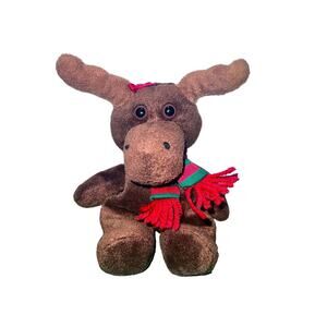 Velveteenie Collectibles Moose Reindeer Beanie Christmas Plush Girl - 6.5”